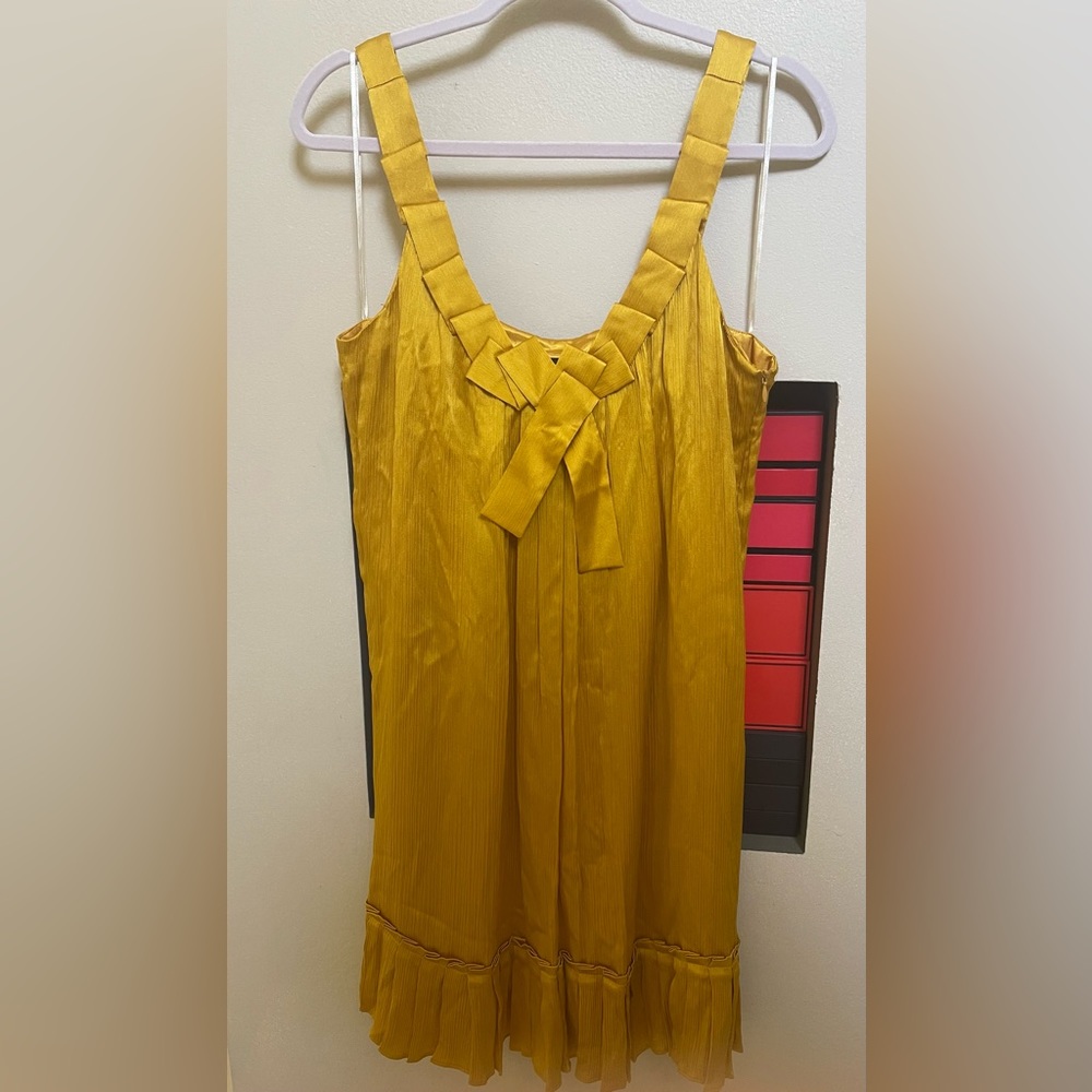 NWT mustard Silk dress - Picture 7 of 7